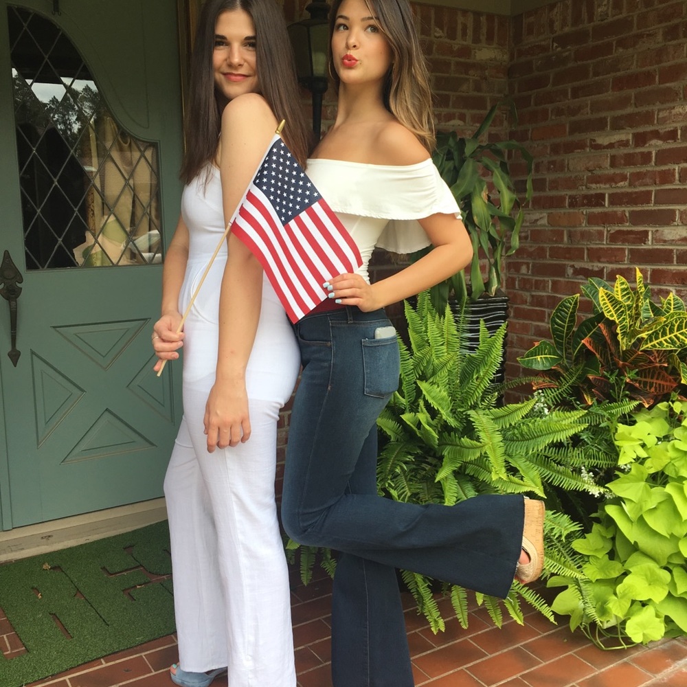 white jumpsuit